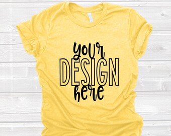 Download Yellow Tshirt Mockup Etsy
