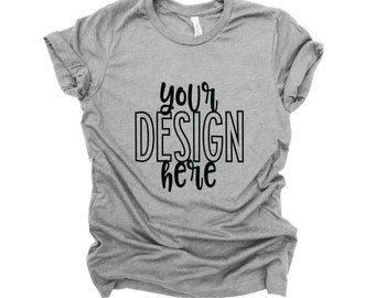 Bella Canvas Mockup Bella Canvas 3001 Athletic Heather Etsy