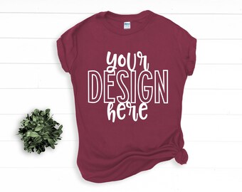 Download Maroon Shirt Mockup Etsy