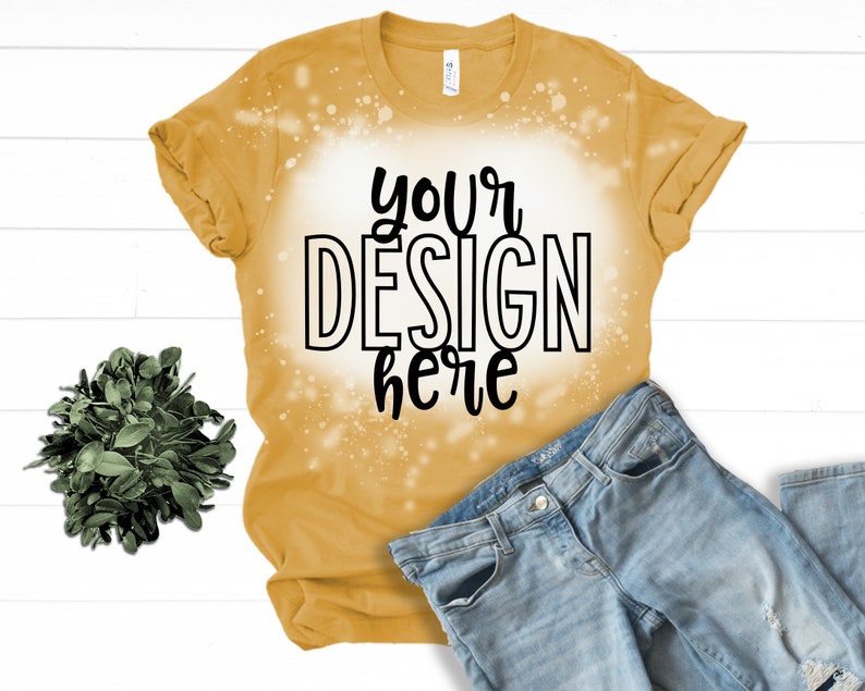 mustard bleached shirt