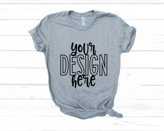 Bella Canvas Mockup Bella Canvas 3001 Athletic Heather Etsy