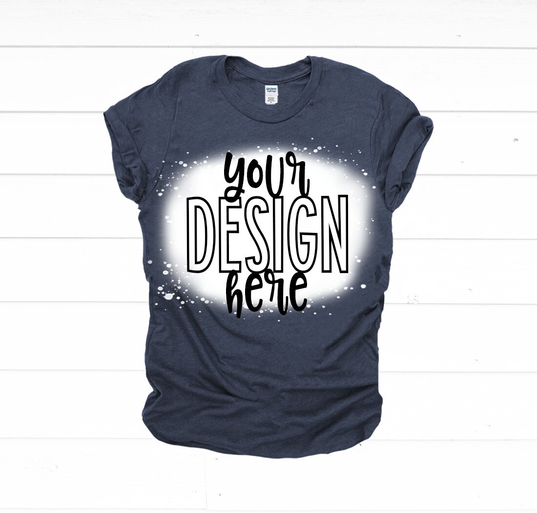 Bleached Shirt Mockup Gildan Softstyle 