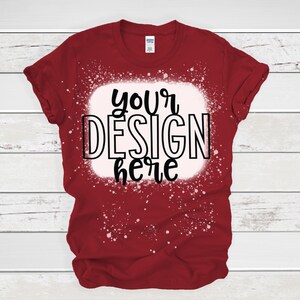 Download Bleached Shirt Mockup Gildan Soft Style Kelly Green Bleached Etsy