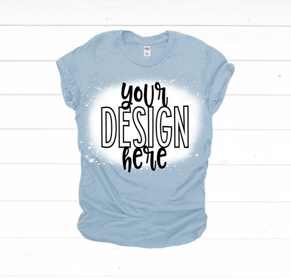 Bleached Shirt Mockup Gildan Softstyle 