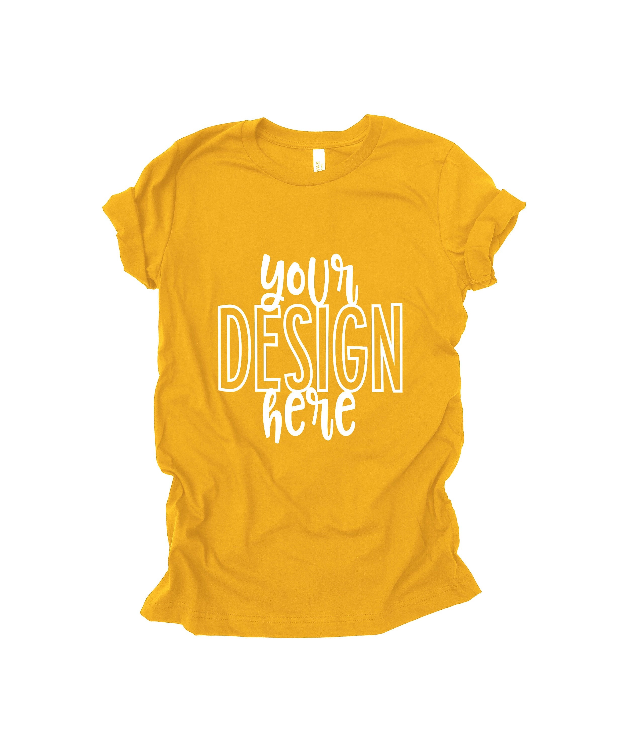 bella canvas mustard yellow shirt