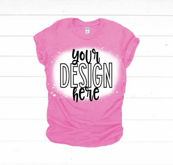 Gildan Bleached Shirt Mockup Softstyle 