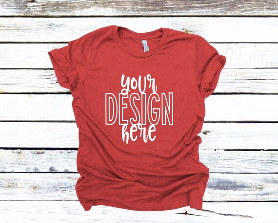 bella canvas heather red