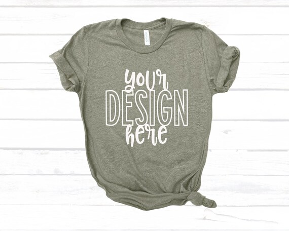3001 Bella Canvas Heather Stone Mockup T Shirt Mockup Wood Etsy