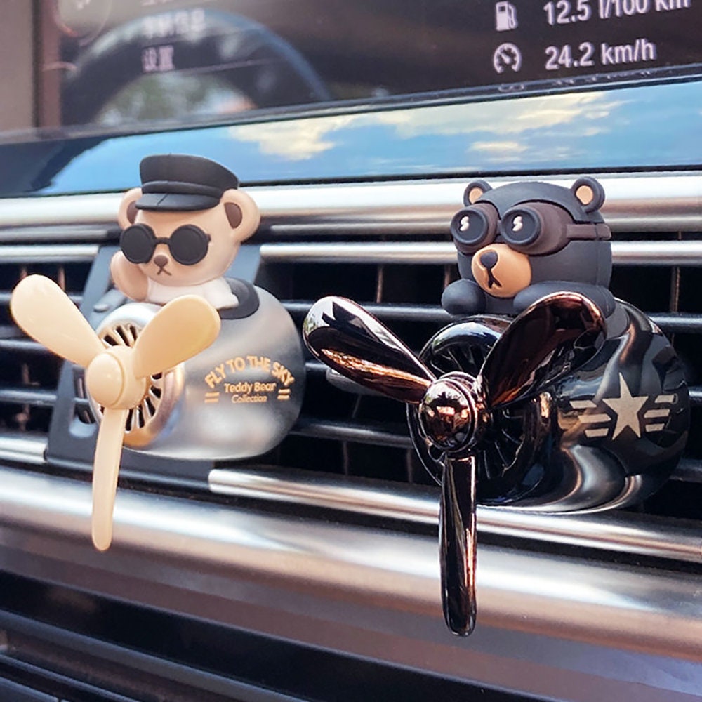 Whksoy Car Air Fresheners Cute Cartoon Bear Pilot Automotive 