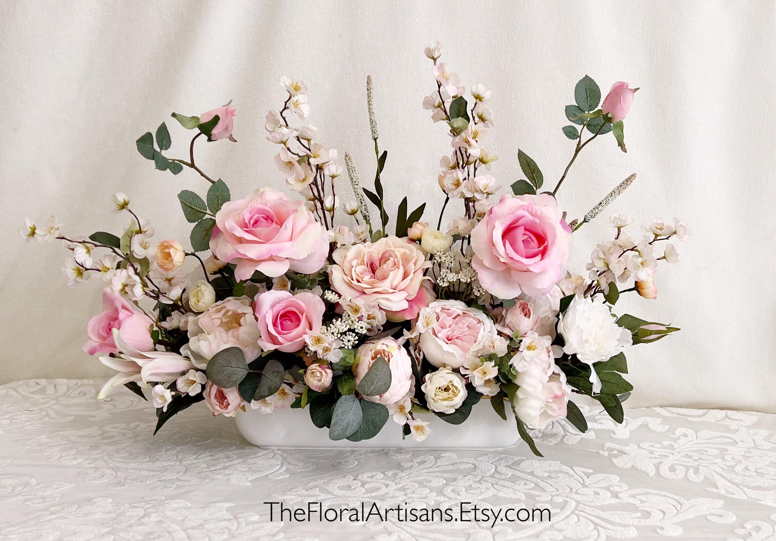 New!! Spring Pink Floral Arrangement Ready to Ship!