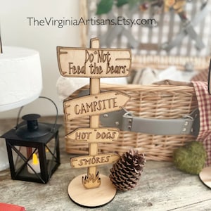 Don’t Feed The Bears Sign/ Camping Themed Table Sign, Camping Party Decor / Baby Shower - Camping Themed Baby Shower/ Camping Birthday Decor