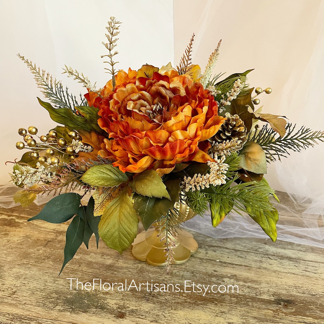 Artificial Fall Floral Arrangement Autumn Floral Arrangement Fall