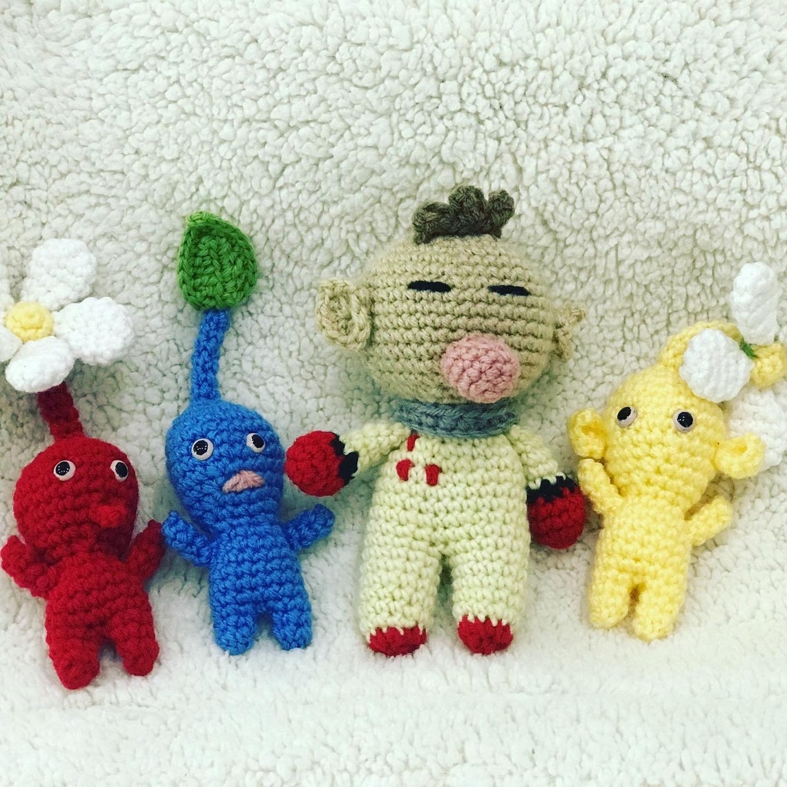 Red Blue and Yellow Pikmin Amigurumi Crochet PATTERN Etsy