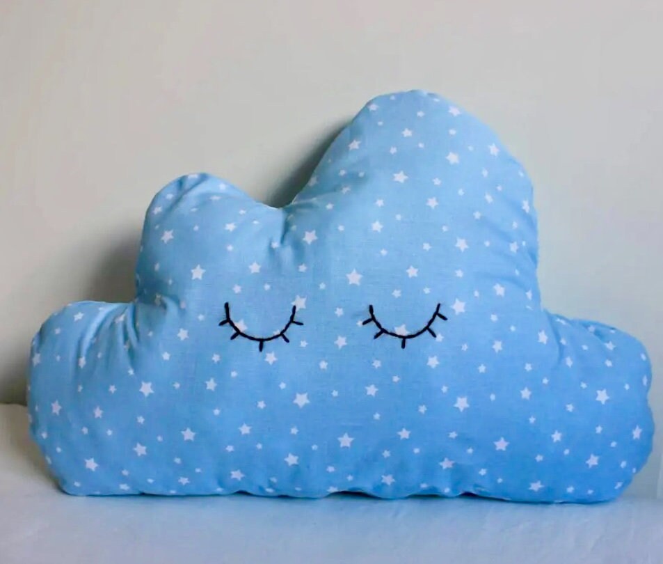 Baby Blue Cloud Pillow Cloud Cushion Baby Boy Nursery Decor Etsy