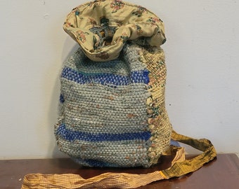 Sac à cordon en soie recyclée : tissé à la main dans l'Himalaya aux États-Unis