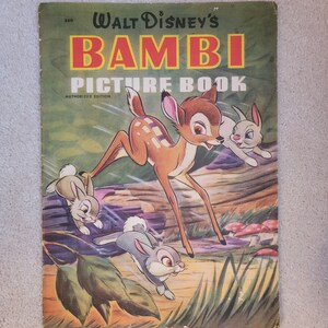 Disney&#39;s Bambi Linen-Like book 1942