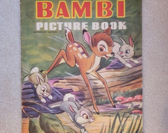 Livre Bambi Linen-Like de Disney 1942
