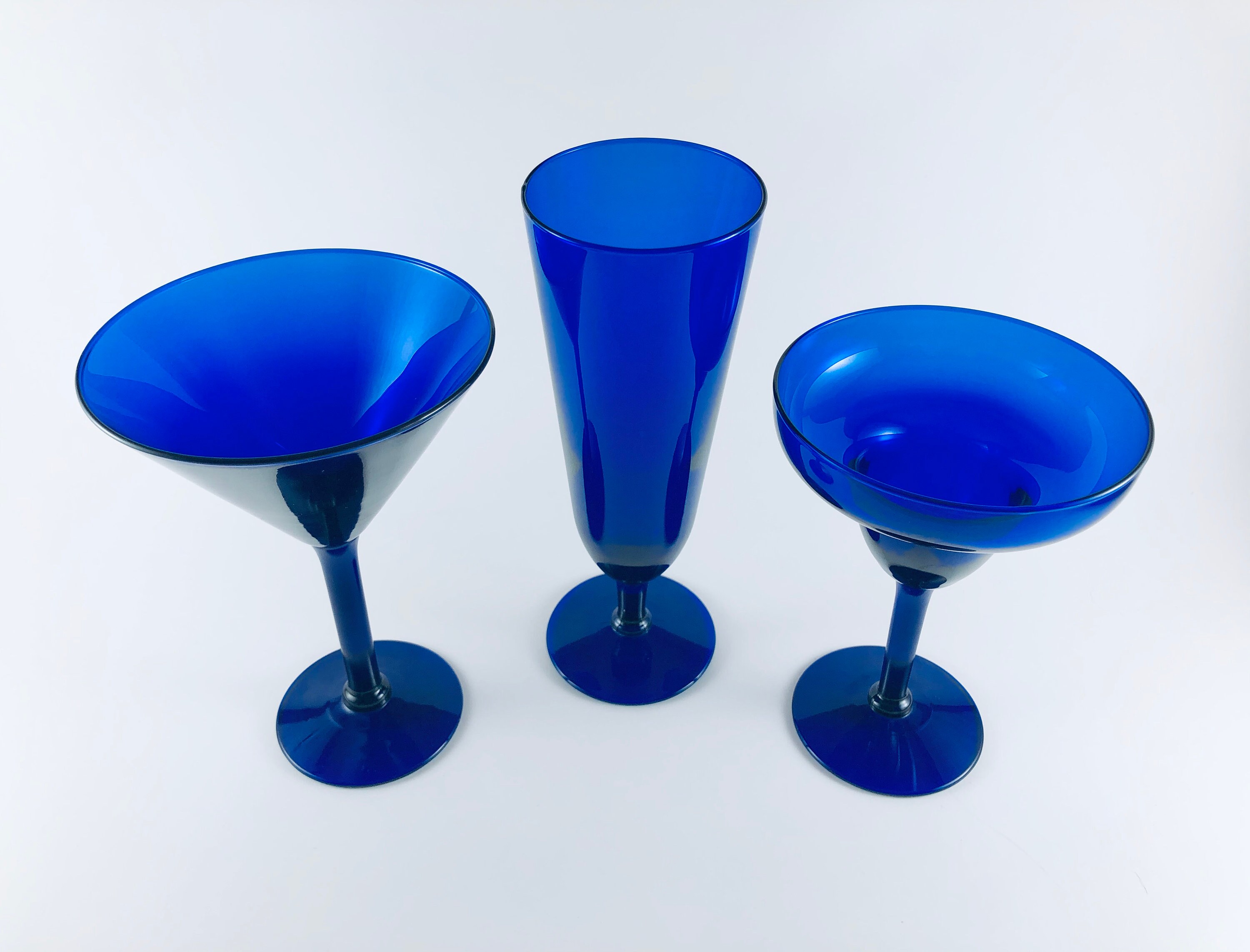 Vintage Cobalt Blue Drinkware/barware Margarita Pilsner Etsy