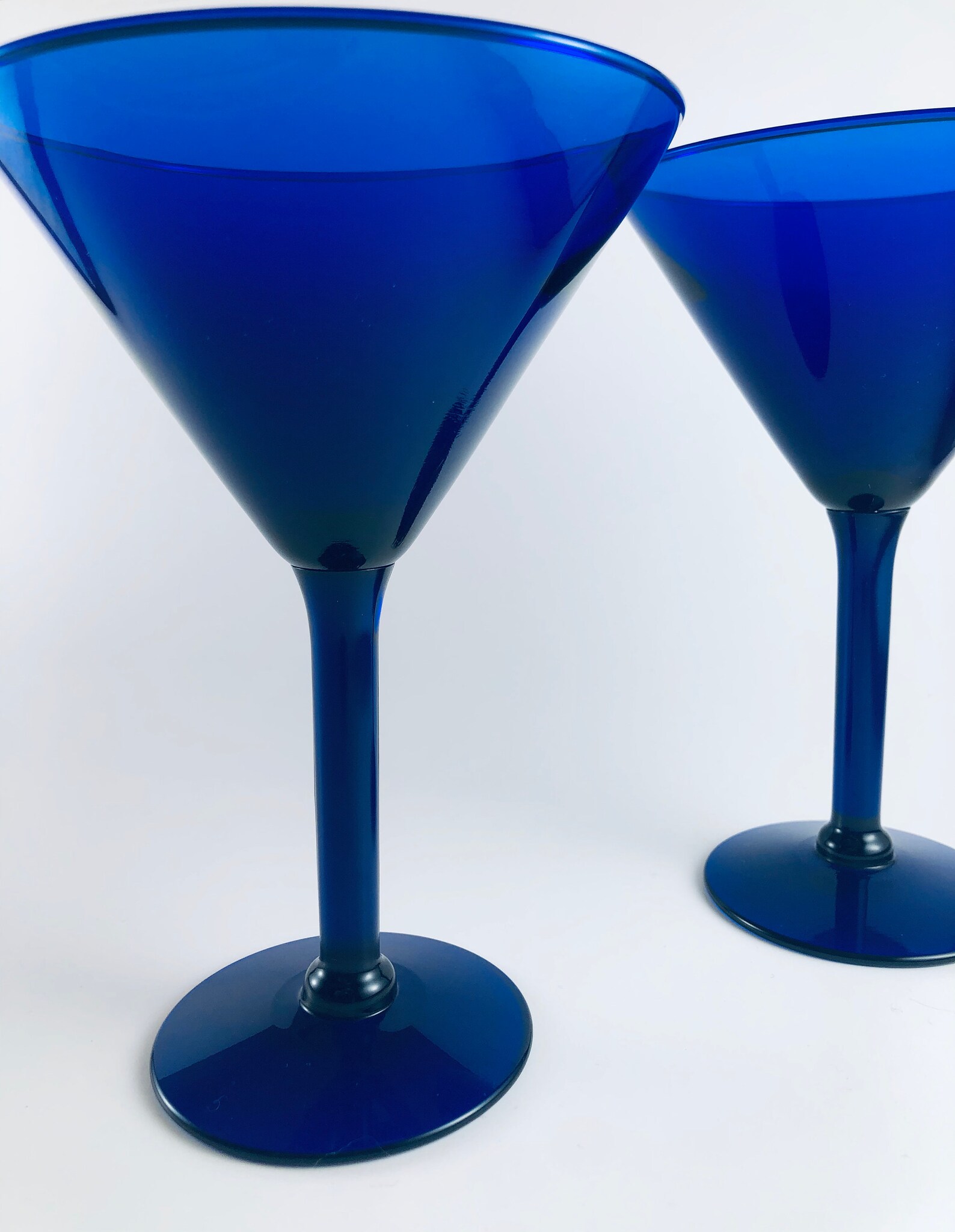 Vintage Pier 1 Cobalt Blue Martini Glasses Cobalt Glasses Etsy