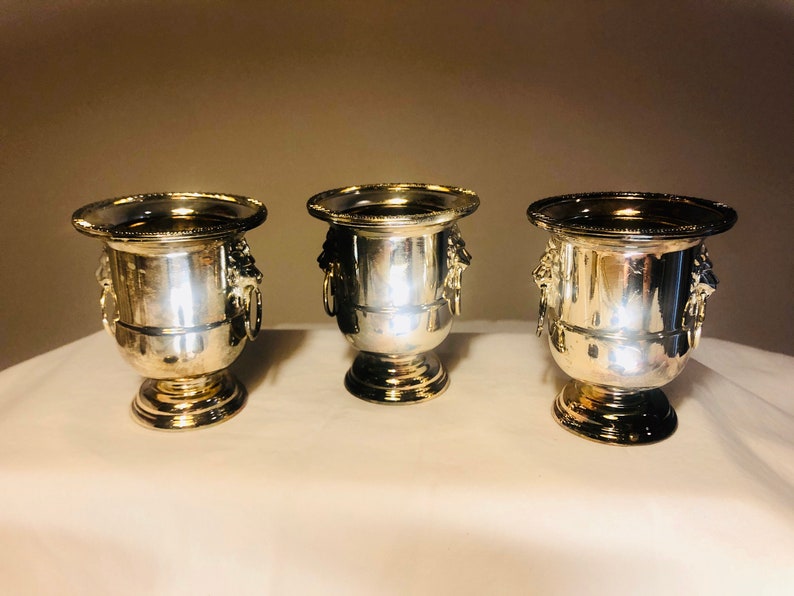 Vintage Tea Light Candle Holders Lionhead Doorknocker Design Etsy