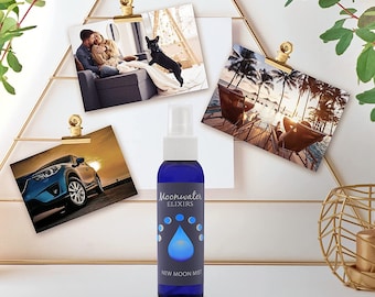 New Moon Mist, espray de energía positiva para habitaciones, elixir de limón y menta