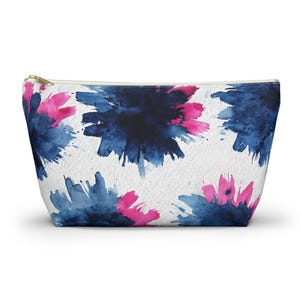 Estuche floral vibrante para accesorios: neceser para maquillaje, viajes y cosméticos