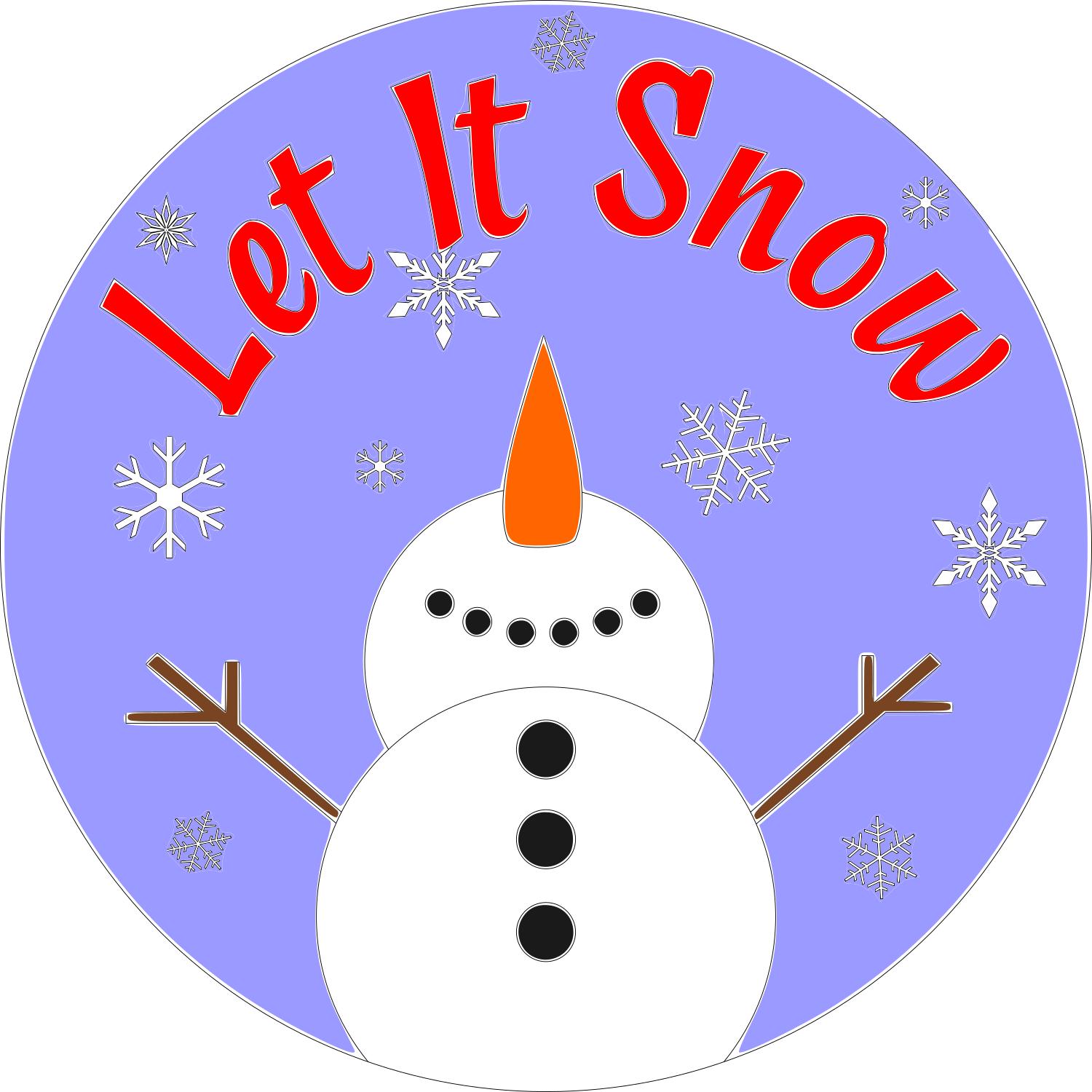 Let It Snow Round Sign; SVG and PNG; Digital Download - Etsy