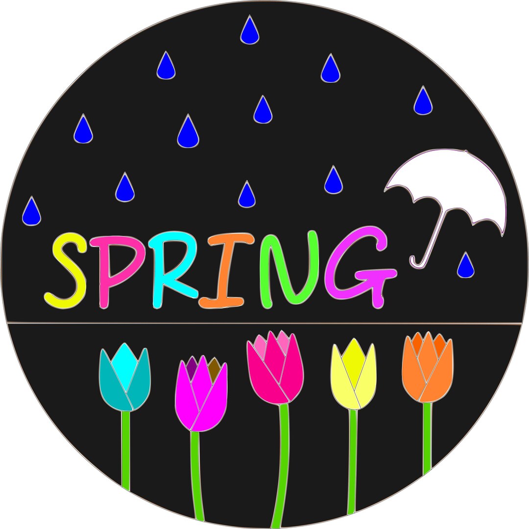 Round Spring Sign; Digital Download (SVG and PNG) - Etsy