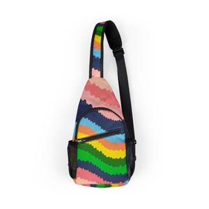 Vibrant AOP Chest Bag for Everyday Adventures, Ideal for Festivals, Hiking, or Daily Travel, Colorful Sling Backpack, Perfect Gift for [...]