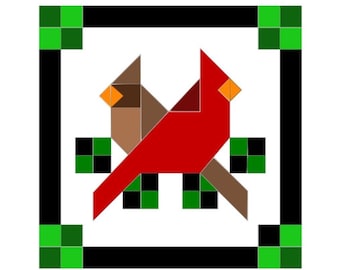 Cardinal barn quilt cut file SVG and PNG