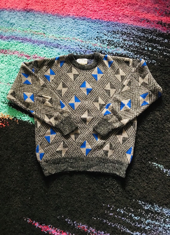 80s Expressions Geometric Sweater