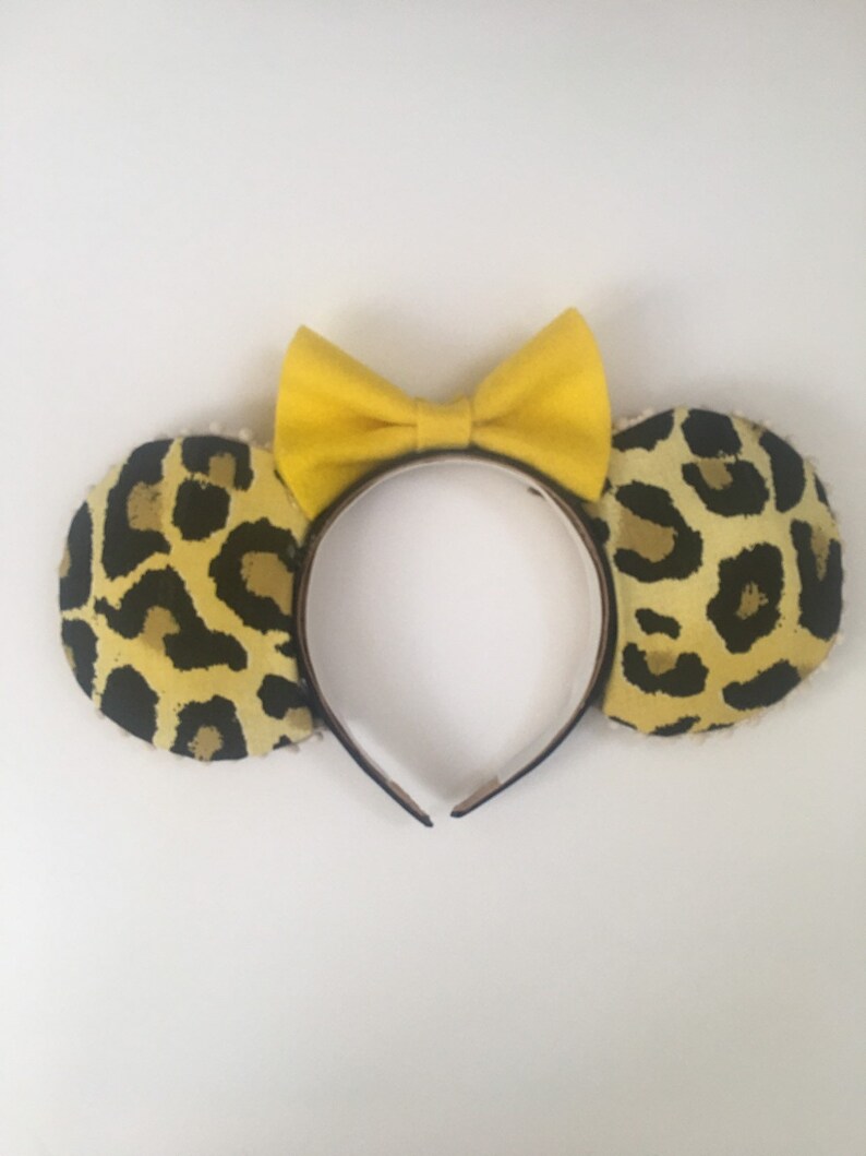 Yellow Leopard Print Mickey Ears Etsy yellow-leopard-print-mickey-ears-etsy