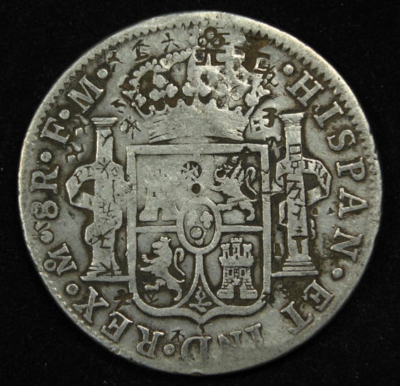 1799-MO Silver 8 Reales Mexico Chop Marks - Etsy