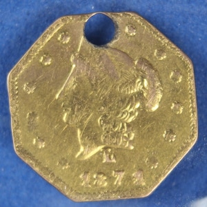 1871-L 50C California Gold