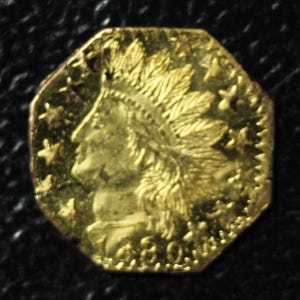 1/4 dollar California Gold 1880