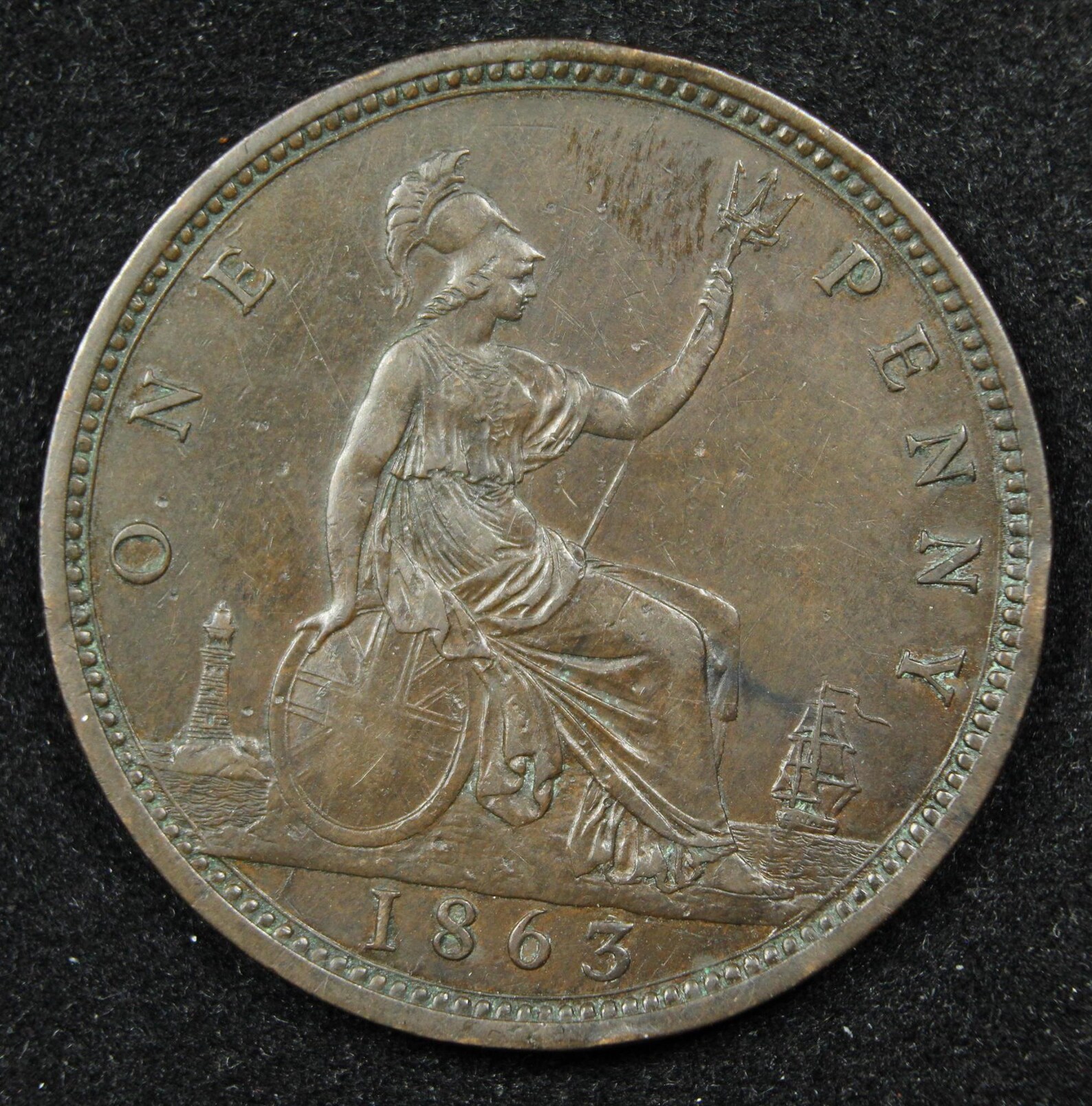 1863 British Penny - Etsy