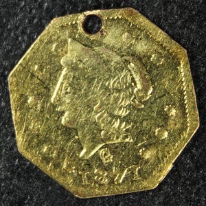 1871-G 50 cent  California Gold  BG#925