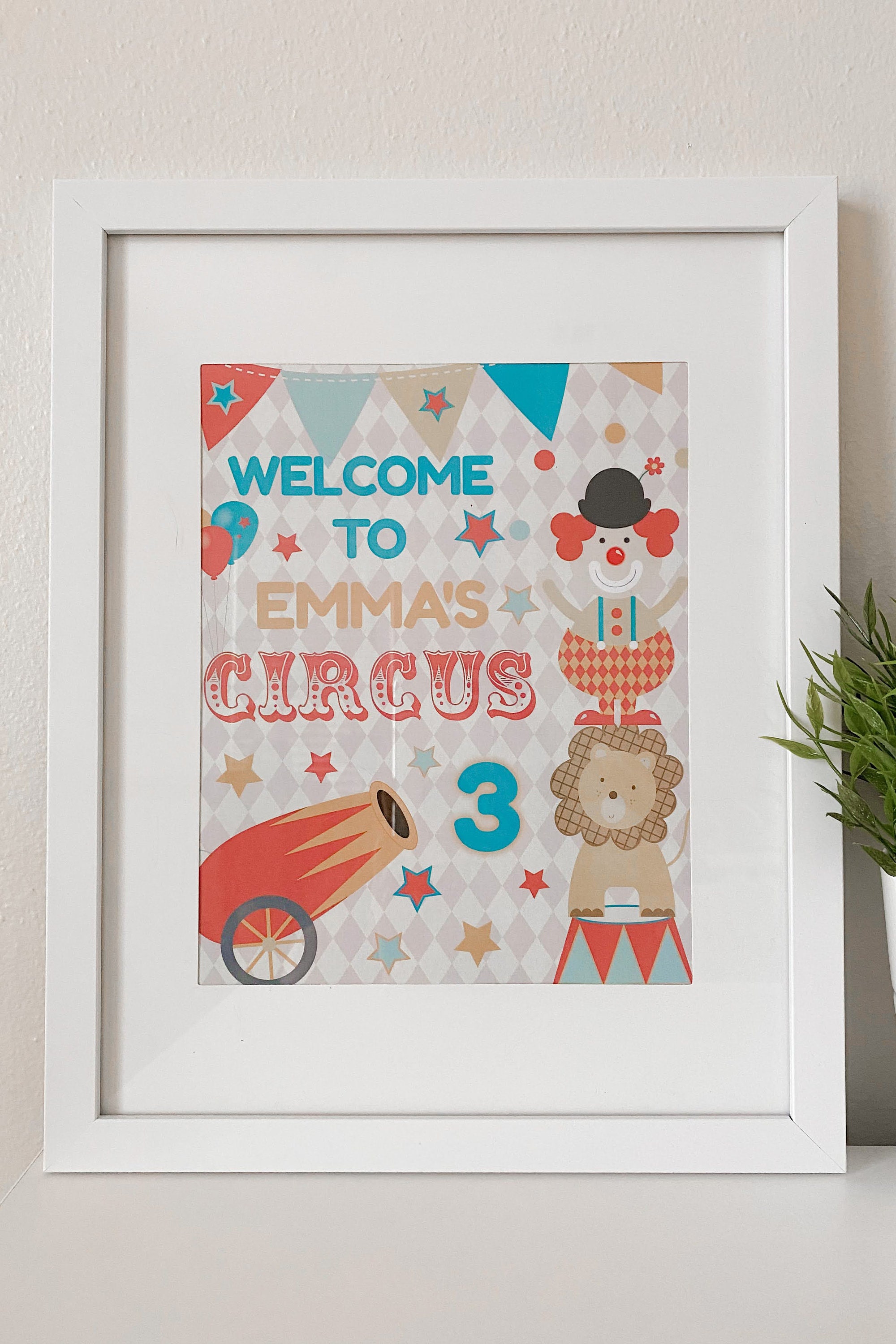 Digital Download Circus Welcome Sign Template Instant | Etsy