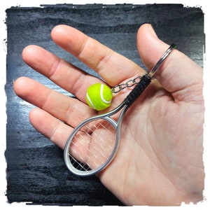 Tennis Racket and Tennis Ball Keychain