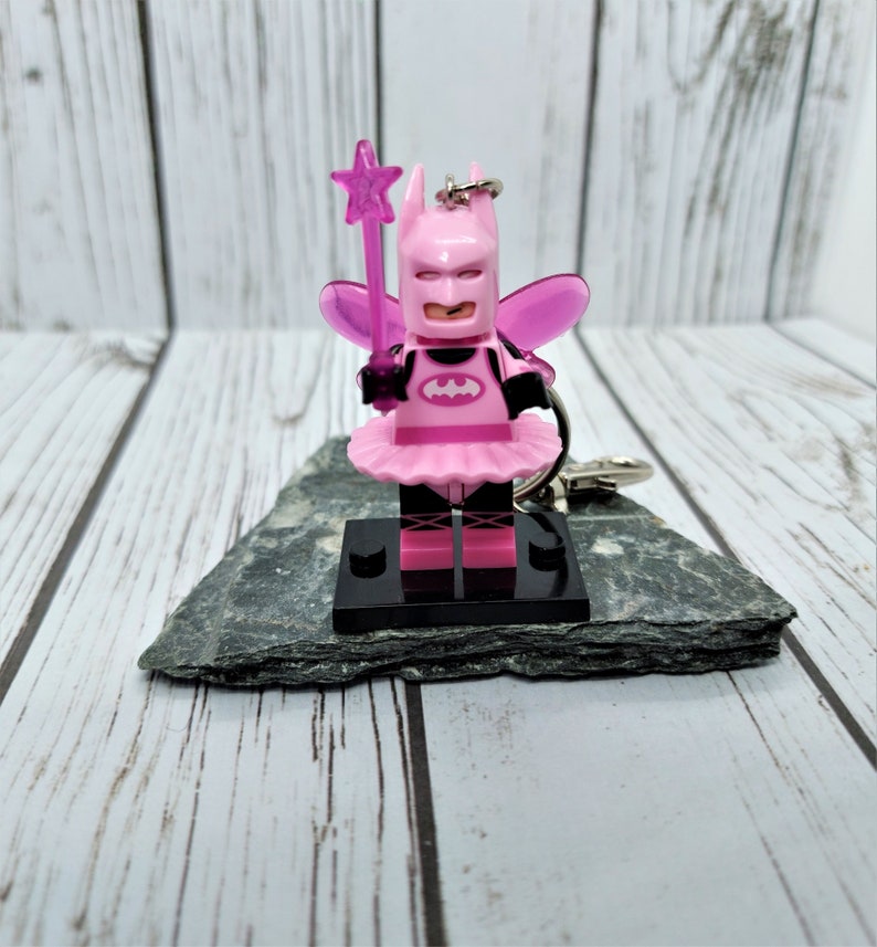 Lego BATMAN Mini Marvel Figure's Key chain. Pink Batman Etsy