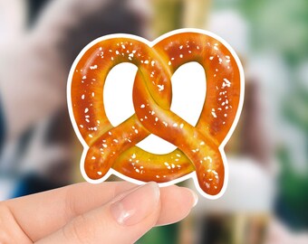 Sticker bretzel, Bretzels, Jour du bretzel, Sticker illustré, Sticker brillant, Bretzel