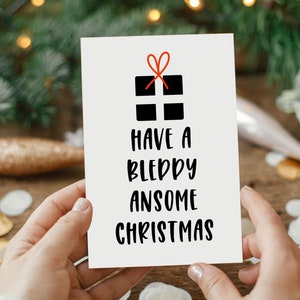 Bleddy Ansome Biglietto di Natale / Biglietto di Natale della Cornovaglia / Biglietto di Natale illustrato / Biglietti di Natale / Regali della Cornovaglia