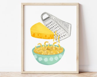 Mac and Cheese Art Print: Kitchen Wall Decor