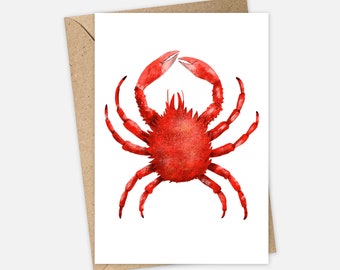 Cornish King Crab Greeting Card | Cornwall Greeting Card | Greeting Cards