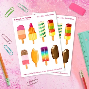 Stickervel ijslolly, ijslolly's, zomer, vakantie