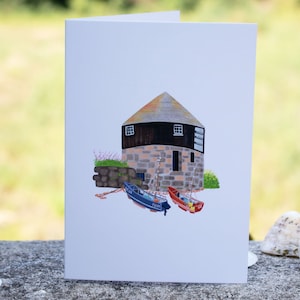 Roundhouse, Sennen Cove, Cornwall – Illustrierte A6-Grußkarte – Notizkarte – Dankeskarte