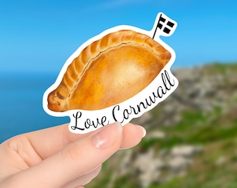 Cornwall Sticker | Cornish Pasty Sticker | Pasty Vinyl Sticker | Love Cornwall Stickers | Love Cornwall Pasty Sticker | Cornish Pasty