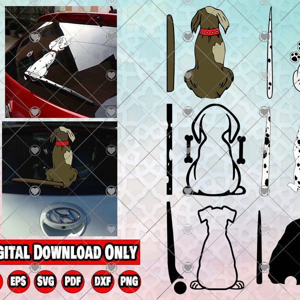 Dog Wagging Tail Windshield Wiper Svg Etsy