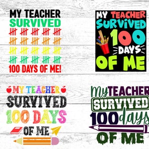 my teacher survived 100 days of me svg