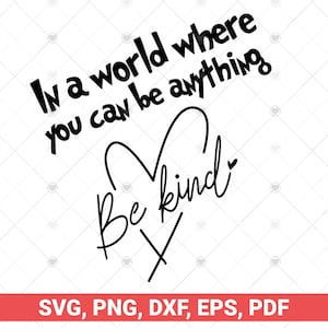 em um mundo onde você pode ser qualquer coisa, seja gentil svg, Teacher Life Be Kind For Teacher svg, png